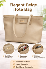 Stylish Beige Grey Women’s Hand Bag