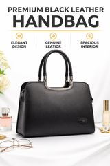 Premium Black Leather Handbag