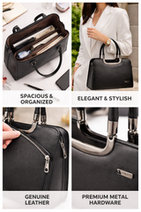 Premium Black Leather Handbag