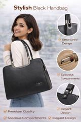 Premium Black Leather Handbag